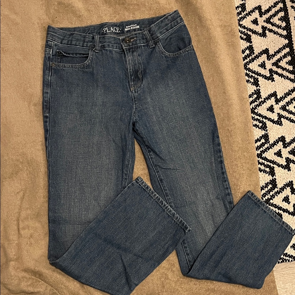 Place Women's Classic Straight Leg Denim Jeans